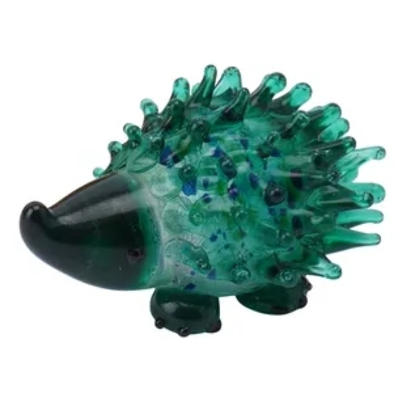 Glass Hedgehog - Green