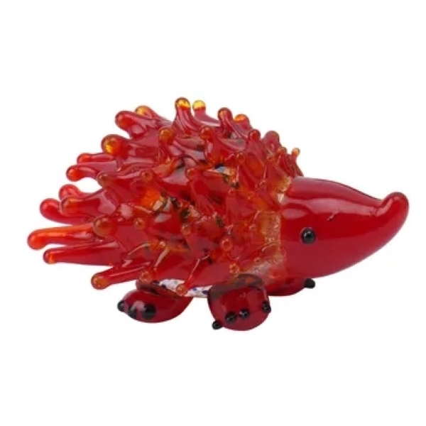 Glass Hedgehog - Red