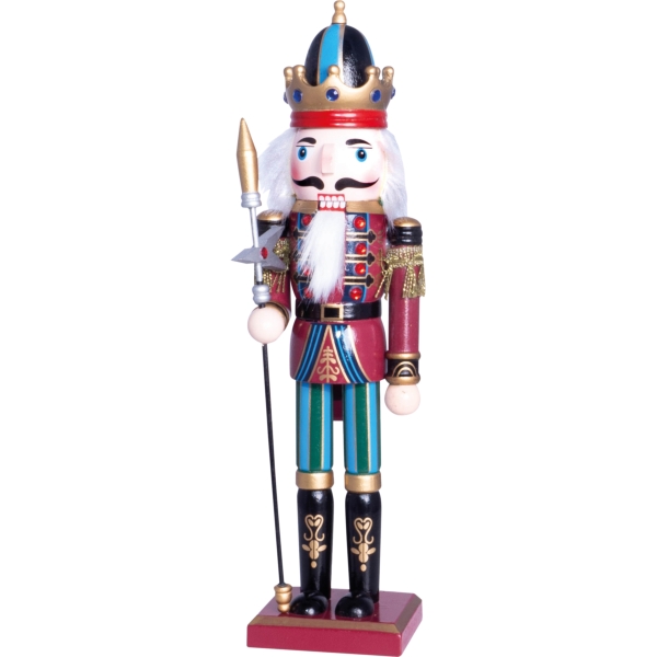 Nutcracker Christmas Decoration with Staff, 30cm