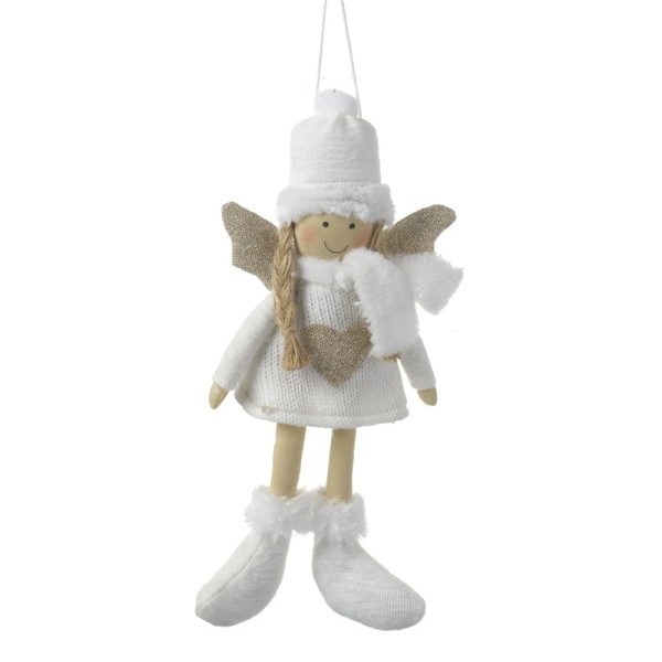 Fabric Angel Hanger with Heart Jumper
