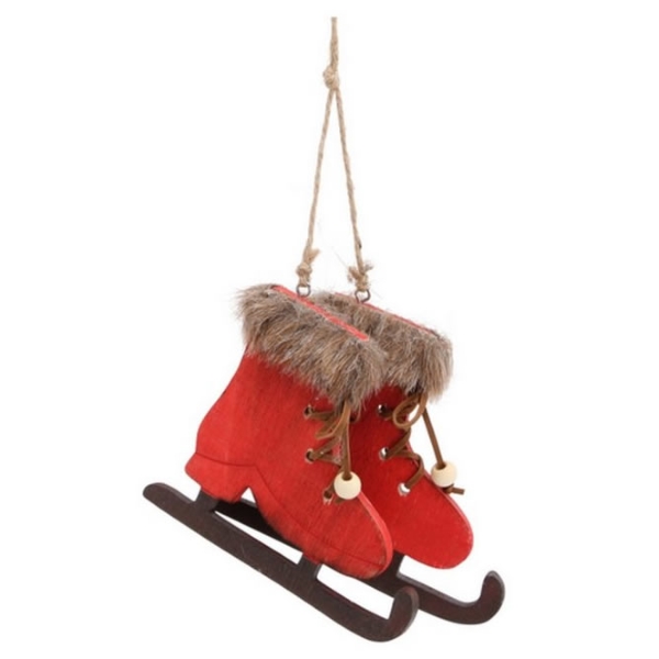 Fluffy Ice Skate Hanging Decoration