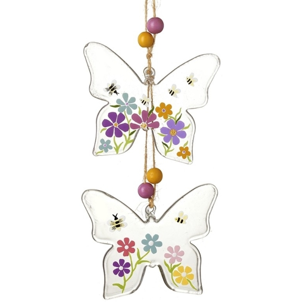 Glass Hanging Butterflies
