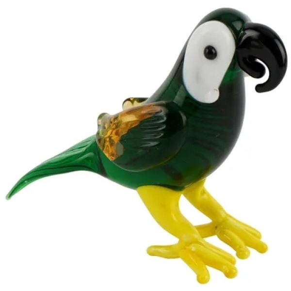 Glass Green Parrot