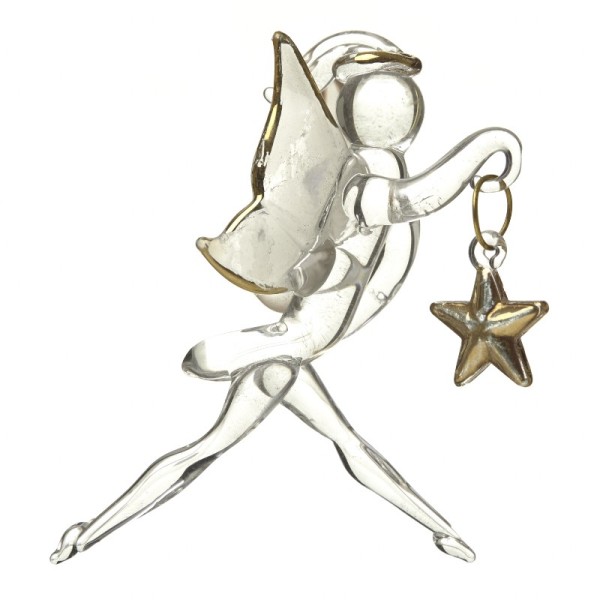 Glass Tinkerbell Holding Star