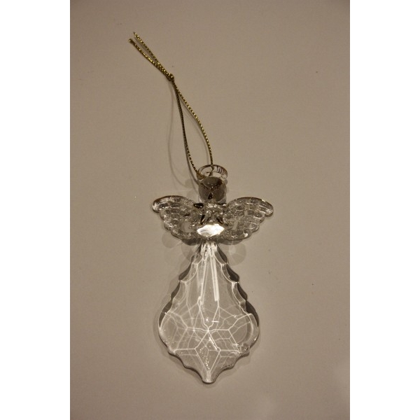 Glass Angel Diamond Pendant Gold