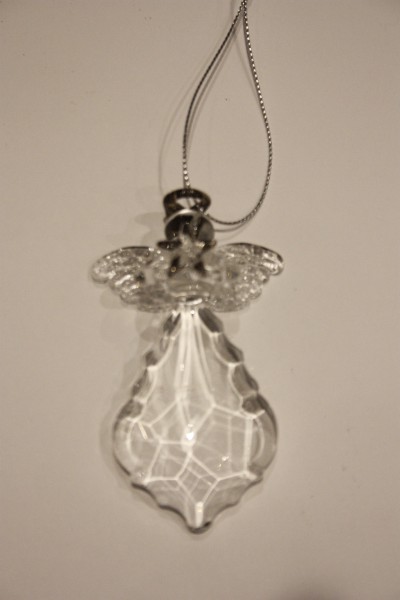 Glass Angel Diamond Pendant Silver
