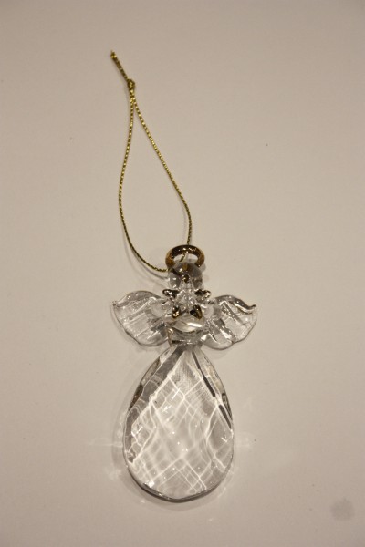 Glass Angel Teardrop Pendant Glold