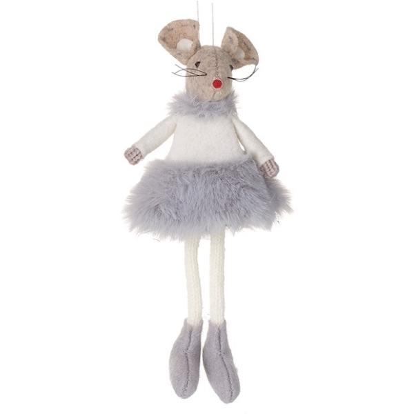 Hanging Grey Ballerina Mouse