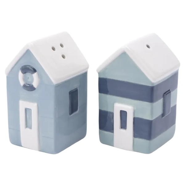 The Harbour House Beach Hut Salt + Pepper Shakers