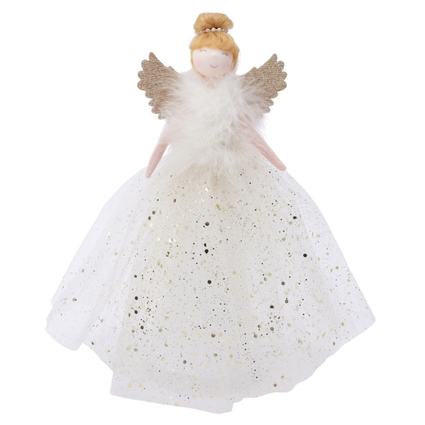 Large Light Up Angel Tree Topper - Gold