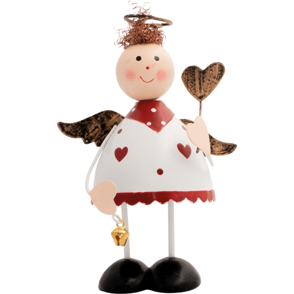 Metal Angel Decoration - White