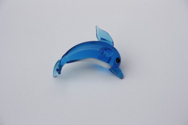 Glass Mini Blue Dolphin