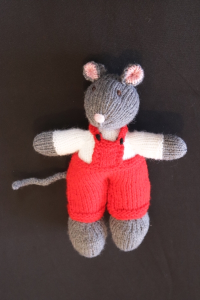 Mouse wearing in Red Dungarees