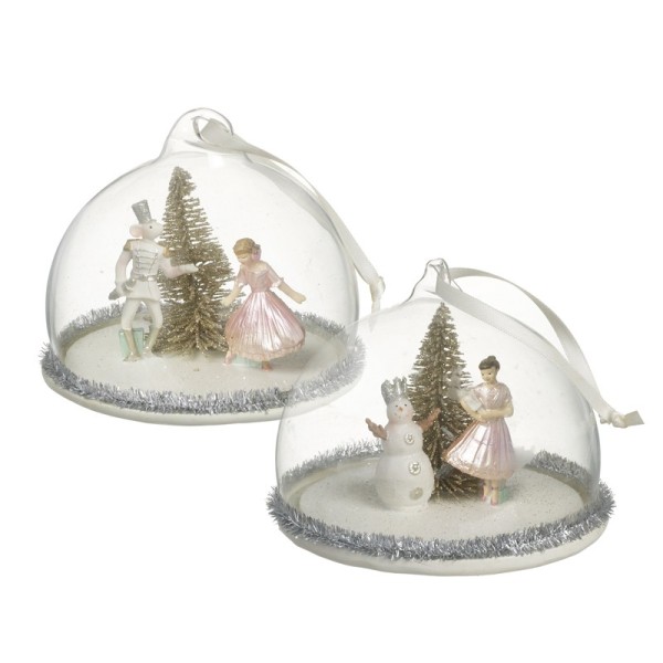 Nutcracker Scene in Glass Dome