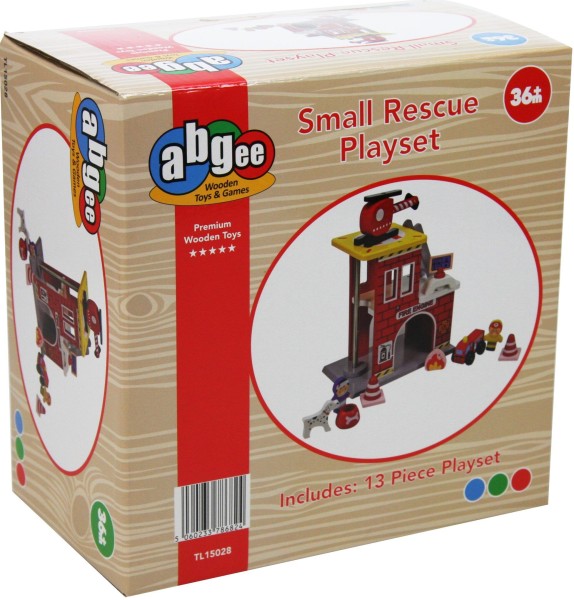 Wooden Small Rescure Playset