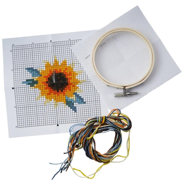 The Beekeeper Sunflower Cross Stitch