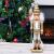 Nutcracker Christmas Decoration with Staff - Gold and White, 40cm - view 3