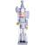 Nutcracker Christmas Decoration with Staff - Silver and White, 40cm - view 1