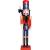 Nutcracker Christmas Decoration with Sceptre - Red, Blue and Gold, 60cm - view 1