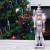 Nutcracker Christmas Decoration with Staff - Silver and White, 40cm - view 3