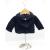 Crochet Navy Blue Hoodie, Embellished with Multi Coloured Buttons, , Size 1-2 Years - view 2