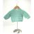 Crochet Mint Green Cardigan, Embellished with Rainbow, With Clouds, Size 0-3 Months - view 2