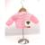 Crochet Pink Cardigan, Embellished with Sheep, White, Size 3-6 Months - view 1