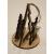 Wood and Silver 3D Tree and Deer Decoration - view 2