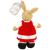 Hand Knitted Girl Rabbit wearing Red Dress  - view 2