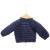 Crochet Navy Blue Cardigan, Embellished with Teddy Bear, , Size 0-3 Months - view 2