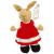 Hand Knitted Girl Rabbit wearing Red Dress  - view 1