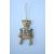 Mini Hanging Bear with Green Band with Stars - view 1