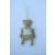 Mini Hanging Bear with Silver Band with Stars - view 1