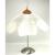 Crochet White Cardigan, Embellished with Grey Rabbit, Wearing a Pink Jumper, Size 0-3 Months - view 2