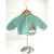 Crochet Mint Green Cardigan, Embellished with Rainbow, With Clouds, Size 0-3 Months - view 1