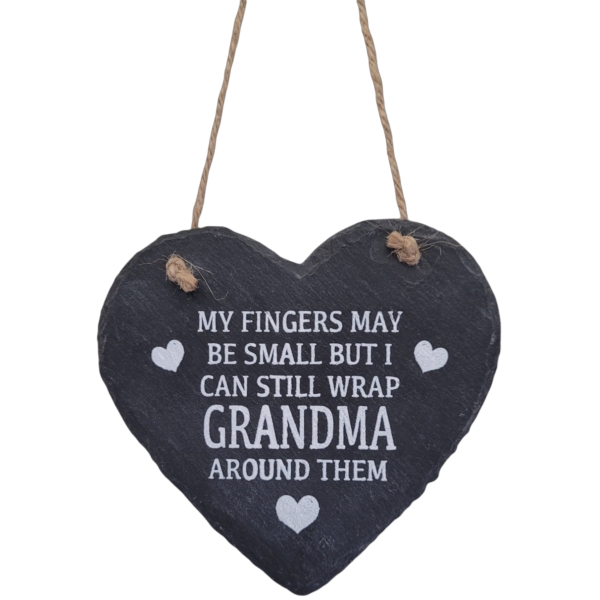 'Grandma' Slate Heart Hanger