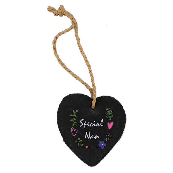 'Special Nan' Slate Heart Hanger